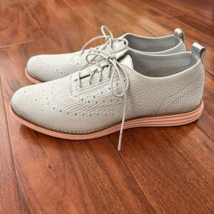 Cole Haan 2.ZERØGRAND Stitchlite Wingtip Oxfords Women’s Sz 9.5 B Grey/Pink New